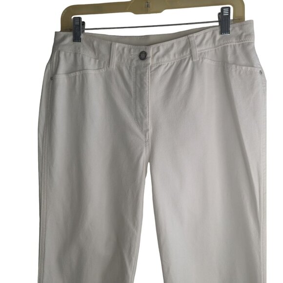 Chico's So Slimming White Straight-Leg Women's Pants Sz 0.5 Small-6 - Picture 2 of 9